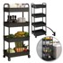 LIVEFY Organizator spremišna kolica, 4 police, crna