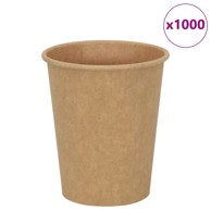 Papirnate šalice za kavu 1000 kom, 8 oz, 200 ml, smeđe