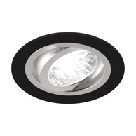 Ugradbena stropna svjetiljka GU10 Alum C, mat crna/krom, GU10/MR16, IP20