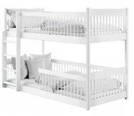 Drveni dječji krevet na kat Boston, 200 x 90 cm, bijeli