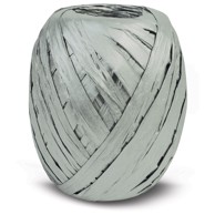PRASENT Vrpca ukrasna 438-631, 10 mm x 30 m rafija, metalik srebrna