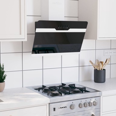 Zidna napa 60 cm od čelika i kaljenog stakla crna