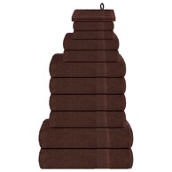 12-dijelni set ručnika smeđi 360 gsm 100 % pamuk