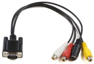 VGA Kabel na S-Video i 3x RCA, 0,3 m