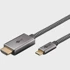 GOOBAY Kabel adapter, USB-C, HDMI, 4K, 60Hz, 2 m, crno/srebrni