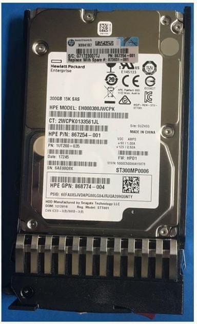 HP Enterprise Tvrdi disk 873031-001, 300 GB, SAS 12 Gb/s, SFF, 15.000 o/min