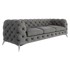 ROPEZ Siva baršunasti sofa 243 cm Chelsea, 243x100x75 cm
