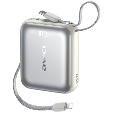 AWEI Powerbank AS-181, 10000 mAh, 35 W, USB-C, Lightning