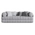 COSMOPOLITAN DESIGN Svijetlo siva sklopiva sofa od bouclé tkanine 206 cm Kemi, 206x95x70,05 cm