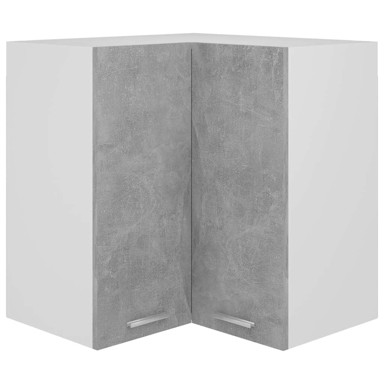 Viseći kutni ormarić Lyon 57 × 57 × 60 cm od inženirskog drva, beton siva