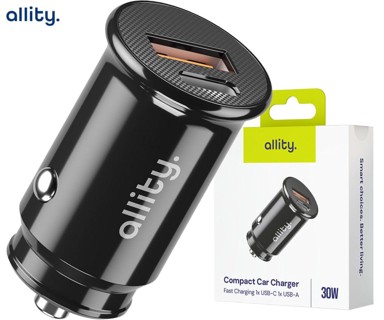 ALLITY Auto punjač ACC-100 30W, crna