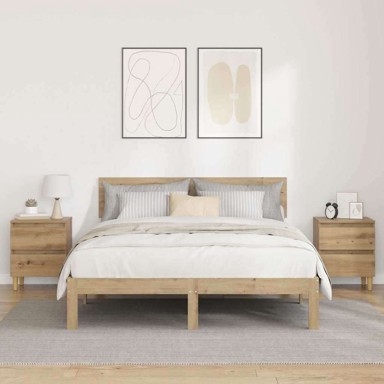 Noćni ormarić 40 x 35 x 50 cm konstruirano drvo 2 kom, umjetnički hrast