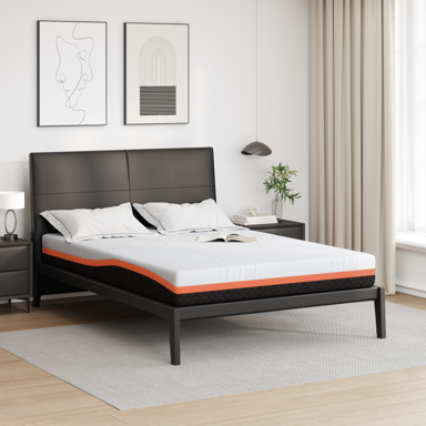 Madrac 140x200 cm, žakard tkanina, bijela i siva