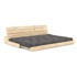 KARUP DESIGN Crna/antracitno siva sklopiva sofa od samta 196 cm Base, 196x110x72 cm