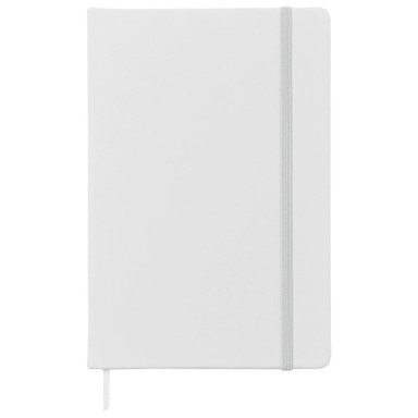 MIDOCEANBRANDS Notes MO180406, s gumicom, crte, A5, 96 listova, šamoa, bijela