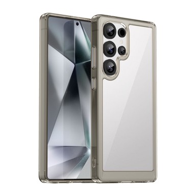 HURTEL Silikonska maskica s gel okvirom Outer Space, Samsung Galaxy S25 Ultra, prozirno crna