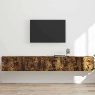 TV zidni ormar, 2 komada, Dimljeni hrast 60 x 31 x 29.5 cm