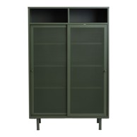 UNIQUE FURNITURE Tamno zeleni metalni ormarić s kliznim vratima 90x140x40 cm Veep