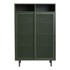 UNIQUE FURNITURE Tamno zeleni metalni ormarić s kliznim vratima 90x140x40 cm Veep
