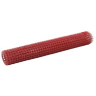 Žičana mreža za kokoši, čelik s PVC oblogom, 10 x 1 m, 12 x 12 mm, crvena