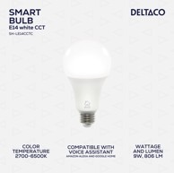 DELTACO LED žarulja, E27, bijela