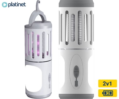 PLATINET Lampa protiv insekata, 2u1, LED, baterija, PMKL60