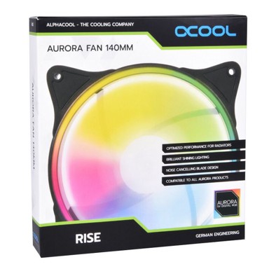ALPHACOOL Računalni ventilator Rise Aurora PWM, 140mm, bijeli 24851