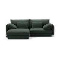 MICADONI HOME Tamno zelena kutna garnitura (s lijevim kutom) Torino, 220x170x83 cm