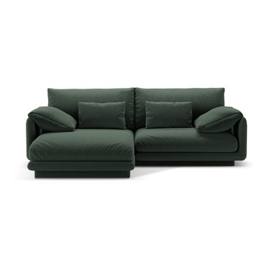 MICADONI HOME Tamno zelena kutna garnitura (s lijevim kutom) Torino, 220x170x83 cm