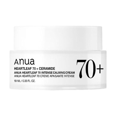 ANUA Heartleaf 70 Intense Calming Cream Mini, umirujuća krema za lice, 10 ml
