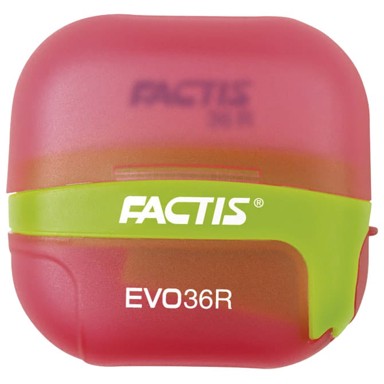 FACTIS Šiljilo-gumica 1 rupa EVO36R s kutijom sortirano