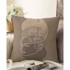 MINIMALIST CUSHION COVERS Smeđa jastučnica s udjelom pamuka , 55 x 55 cm Chenille