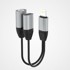 DUDAO Adapter Lightning 3,5 mm, mini, siva