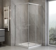 AQUALINE Tuš paravan, kvadratni, 800 x 800 mm, prozirno staklo