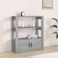 Komoda sivog hrasta sonome 80x30x90 cm od konstruiranog drva , sivi hrast sonoma