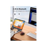 UGREEN Bežični ergonomski miš MU006, Bluetooth/2.4GHz, 4000 DPI, crveni