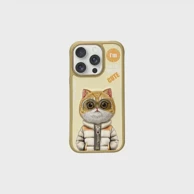 NIMMY Maskica za iPhone 16 Pro Max, Cool & Cute 2.0, motiv mačka, kaki