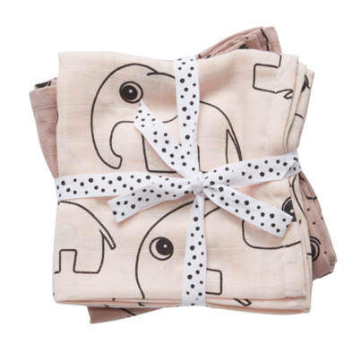 DONE BY DEER Tetra pelene, Contour, 120×120 cm, 2 kom, puder roza