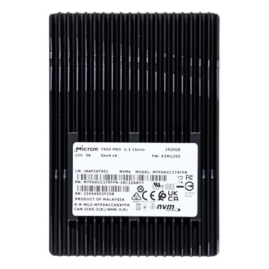 MICRON SSD disk 7450 PRO, U.3 NVMe, 1.92 TB, PCIe 4.0