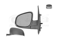 VAN WEZEL Retrovizor Renault Kangoo 13-, crni, lijevi, električni, grijani, 5 pinova, Citan, 4412807