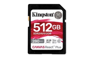 KINGSTON Memorijska kartica MC Canvas React Plus SDR, 512GB, SDXC, Class 10, UHS-II, U3, V60