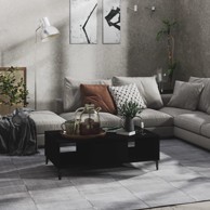 Stolić za kavu crni 103,5 x 60 x 35 cm od iverice