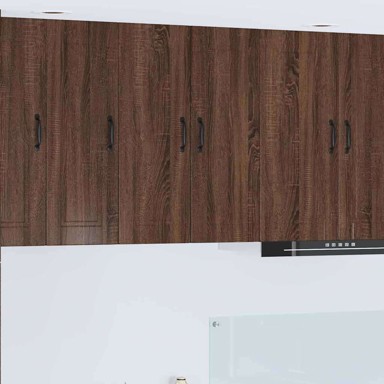 Zidni kuhinjski ormarić s policom 30x31x80 cm, hrast, smeđi  