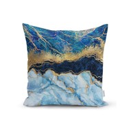 MINIMALIST CUSHION COVERS Jastučnica , 45 x 45 cm Marble With Blue