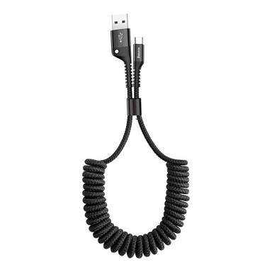 BASEUS Kabel Spring-loaded, USB-C, 1m, 2A 