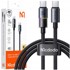 MCDODO Kabel USB-C na USB-C, 1 m, 100 W, LED, crni