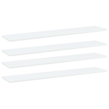 Police za knjige 4 kom, 100x20x1,5 cm, konstruirano drvo, bijele