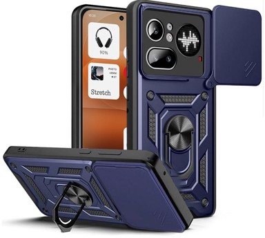 Armor maska za Nothing Phone (4a) Pro, CamShield Slide, tamnoplava