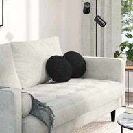 Jastučići za sjedenje 2 kom Ø30x13 cm od tkanine, crni