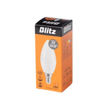 BLITZ LED žarulja E14, 4,5 W, 470 lm, 2700 K, C37